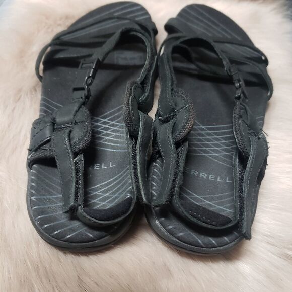 Merrell Aster Black Strappy Performance Sandals - Picture 3 of 6